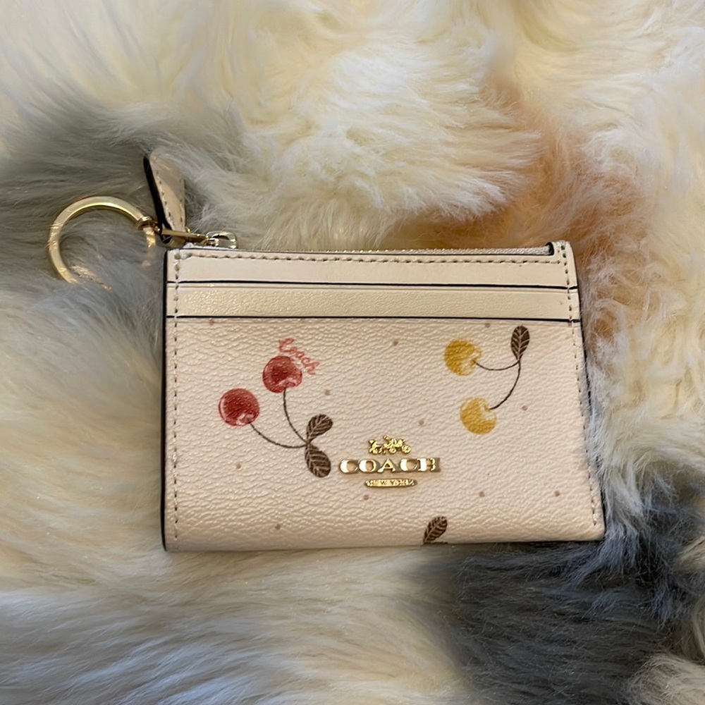 Coach wallet cherry print